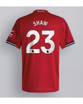 Billige Fotballdrakt Manchester United Luke Shaw #23 Replika Hjemmedrakt 2025-26 Kortermet Billige Fotballdrakt Manchester United Luke Shaw #23 Replika Hjemmedrakt 2025-26 Kortermet